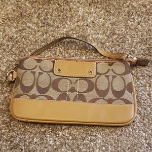 Coach hand wristlet